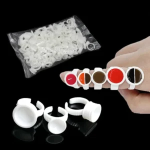 100pc s/m/l קעקוע דיו טבעות גביע פיגמנט microbling פיגמנט מחזיק איפור קבוע גבות מיכל pmu אביזרים