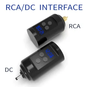 סוללה אלחוטית למכונת קעקועים 1200mAh – RCA/DC עם טעינת USB